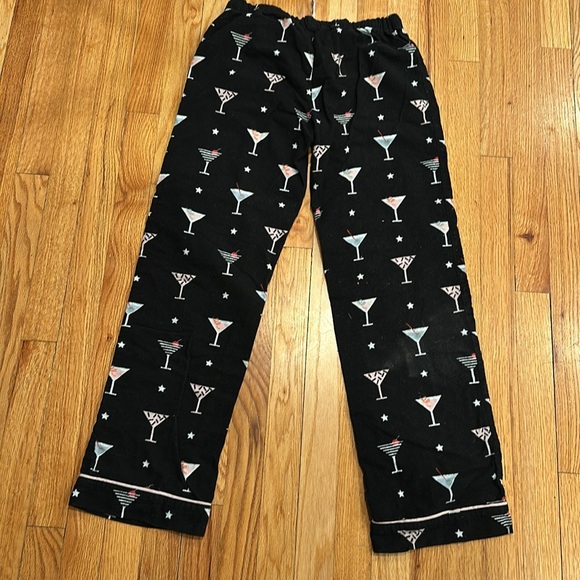PJ Salvage pajama bottoms, black with martini glasses, size XS or S, soft, cozy. - Picture 8 of 8